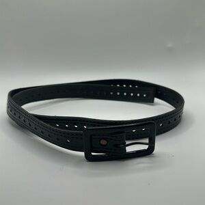 Black vegan leather fashion belt size small